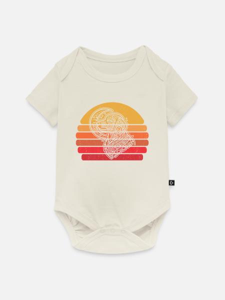 Golden Doodle Moon Phases - Baby Premium Kurzarmbody - Naturweiß