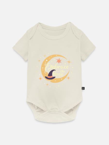 MYSTISCHER MOND - Baby Premium Kurzarmbody - Naturweiß