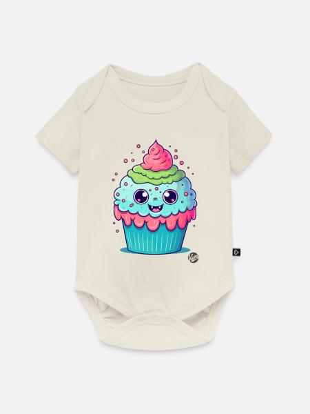 Überdosis Niedlichkeit - Süßestes Cupcake - Baby Premium Kurzarmbody - Naturweiß