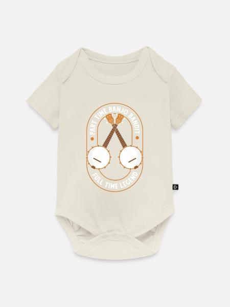 Banjo - Baby Premium Kurzarmbody - Naturweiß