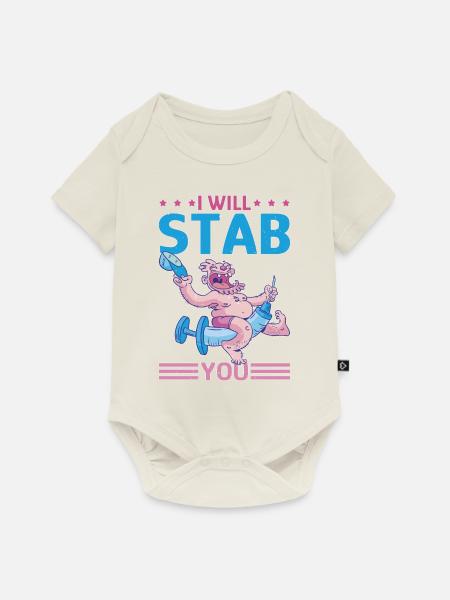 I Will Stab You 5 - Baby Premium Kurzarmbody - Naturweiß