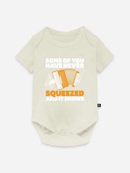 Akkordeon - Baby Premium Kurzarmbody - Naturweiß