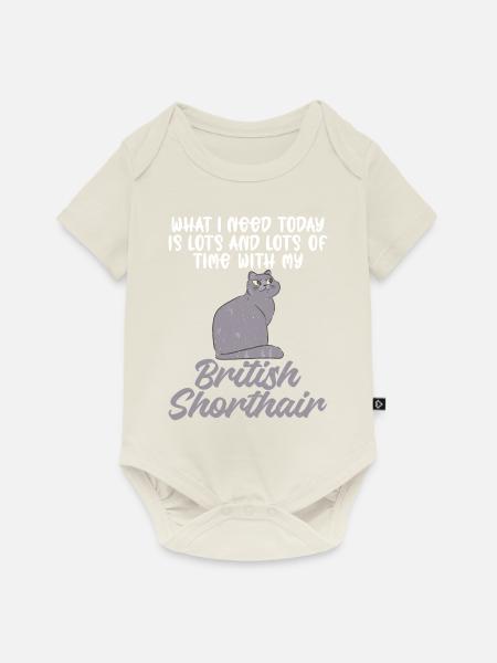 British Shorthair Gifts - Baby Premium Kurzarmbody - Naturweiß
