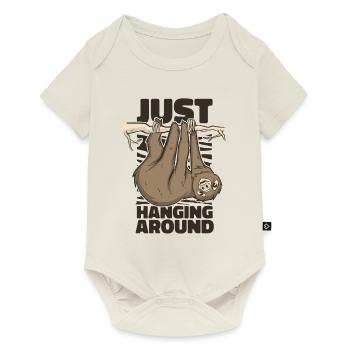 Just Hanging Around Brown-Throated Pilosa - Baby Premium short-sleeve bodysuit - off white - Front