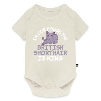 British Shorthair Gifts - Baby Premium Kurzarmbody - Naturweiß - Vorne