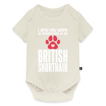 British Shorthair Gifts - Baby Premium Kurzarmbody - Naturweiß - Vorne