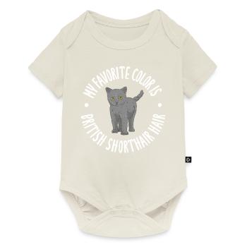 British Shorthair Gifts - Baby Premium Kurzarmbody - Naturweiß - Vorne