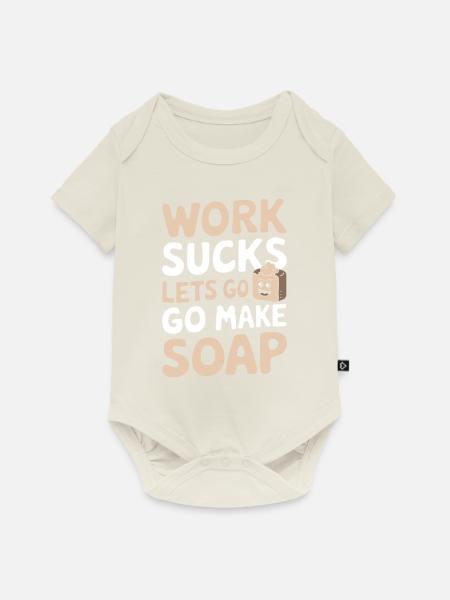 Seifen Herstellung - Baby Premium Kurzarmbody - Naturweiß