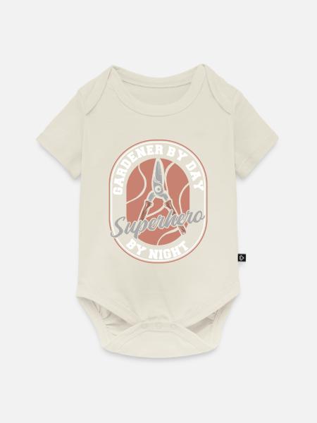 Gärtner - Baby Premium Kurzarmbody - Naturweiß