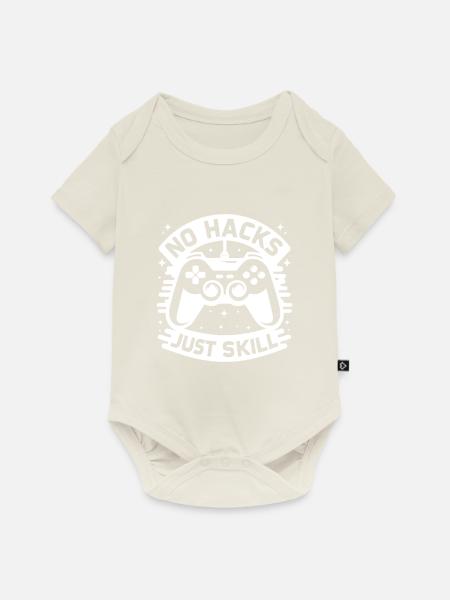 Keine Hacks, nur Geschicklichkeit - Baby Premium Kurzarmbody - Naturweiß