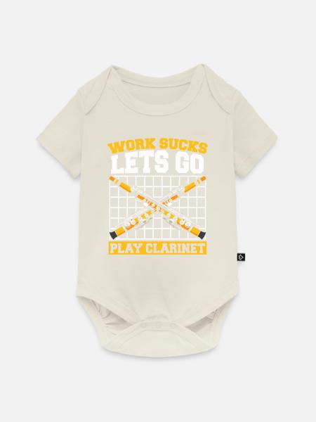 Klarinette Klarinettist - Baby Premium Kurzarmbody - Naturweiß