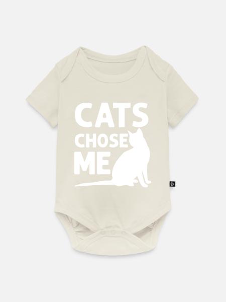 Cat Dad Gifts - Baby Premium Kurzarmbody - Naturweiß