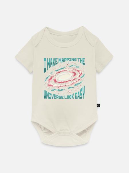 Astronom - Baby Premium Kurzarmbody - Naturweiß