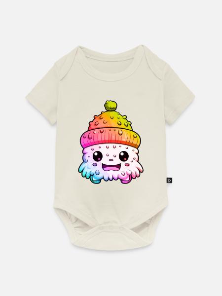 Winter Eskimo Comic Winterlich - Baby Premium Kurzarmbody - Naturweiß