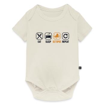 Eat Sleep Octopus Repeat Octopodes Octopoda Lover - Baby Premium short-sleeve bodysuit - off white - Front