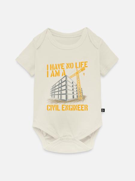 Bauingenieur - Baby Premium Kurzarmbody - Naturweiß