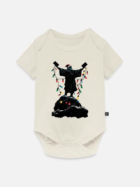 Moses Weihnachtsmütze Xmas - Baby Premium Kurzarmbody - Naturweiß