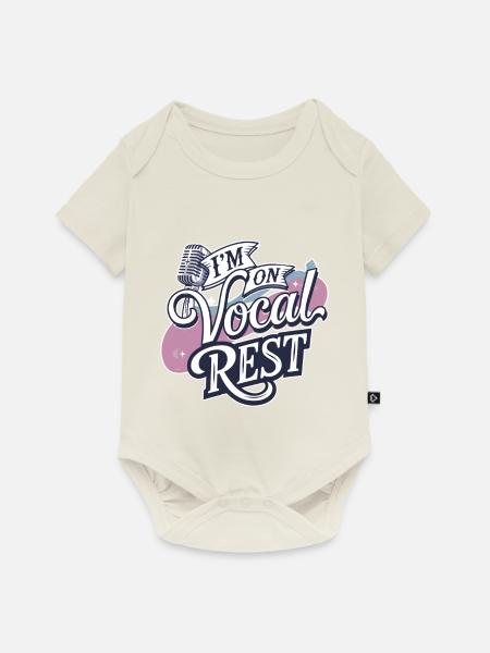 I'm On Vocal Rest 4 - Baby Premium Kurzarmbody - Naturweiß