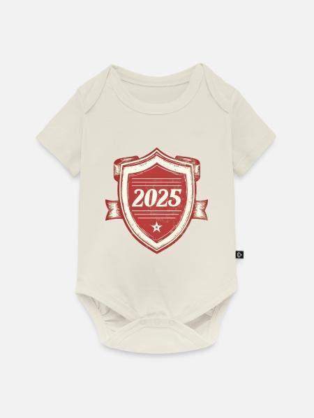 2025 jahr - Baby Premium Kurzarmbody - Naturweiß
