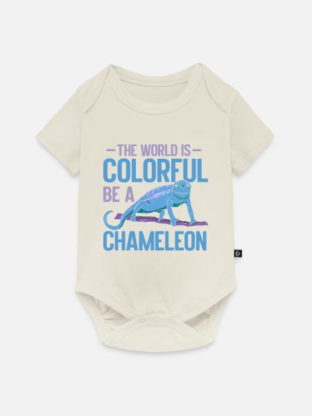 Chameleon Gifts - Baby Premium Kurzarmbody - Naturweiß