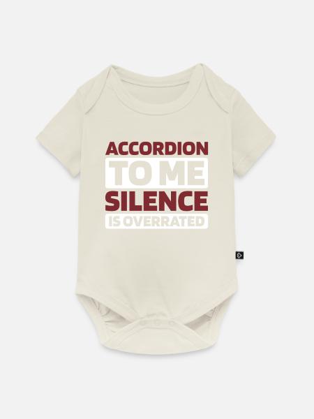 Akkordeon - Baby Premium Kurzarmbody - Naturweiß