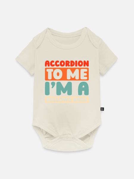 Akkordeon - Baby Premium Kurzarmbody - Naturweiß