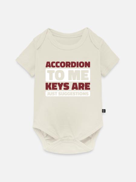 Akkordeon - Baby Premium Kurzarmbody - Naturweiß