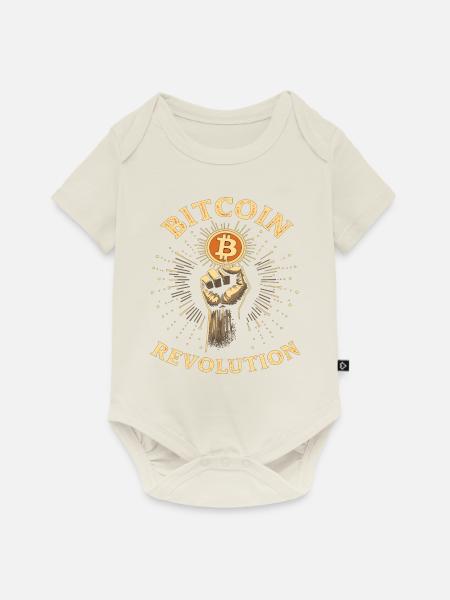 Bitcoin Revolution - Baby Premium Kurzarmbody - Naturweiß