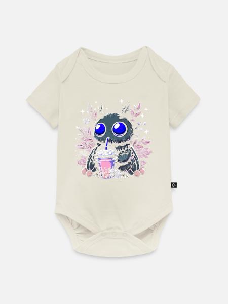 Mothman Bubble Tea - Baby Premium Kurzarmbody - Naturweiß