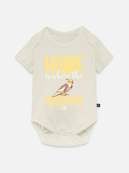 Cockatiel Gifts - Baby Premium Kurzarmbody - Naturweiß