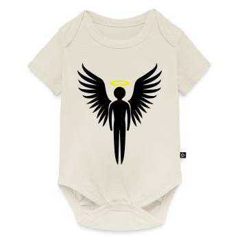 Symbole de l’ange - Body à manches courtes Premium Bébé - blanc cassé - Devant