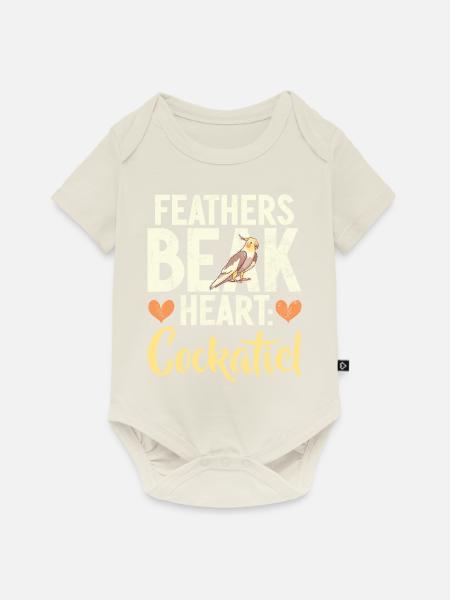 Cockatiel Gifts - Baby Premium Kurzarmbody - Naturweiß