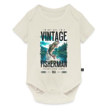 Vintage Forelle Fischer Angeln Geburtstag 1956 - Baby Premium Kurzarmbody - Naturweiß - Vorne