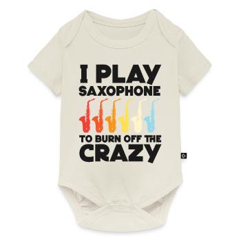 Saxophones I Play Saxophones To Burn - Baby Premium short-sleeve bodysuit - off white - Front