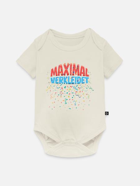 Karneval Maximal Verkleidet Bunt Konfetti Party - Baby Premium Kurzarmbody - Naturweiß