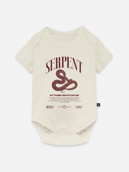 Burmesische Python Moderne Reptilienhalter Streetwear - Baby Premium Kurzarmbody - Naturweiß