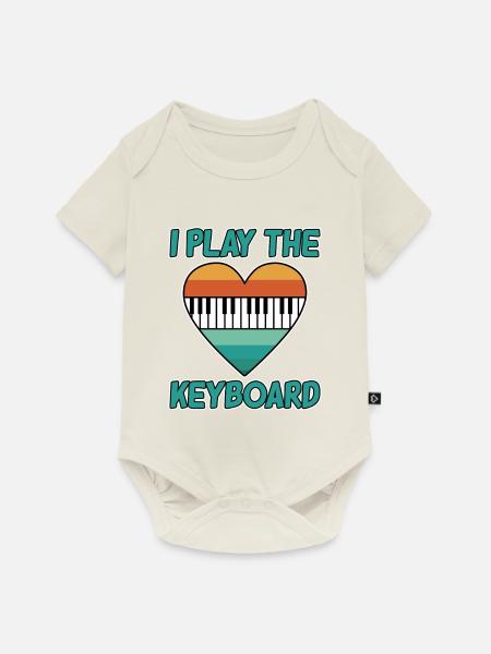 I Play The Keyboard - Baby Premium Kurzarmbody - Naturweiß