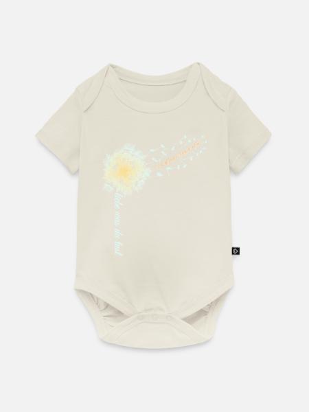 Pusteblumen gegen rechts - Baby Premium Kurzarmbody - Naturweiß