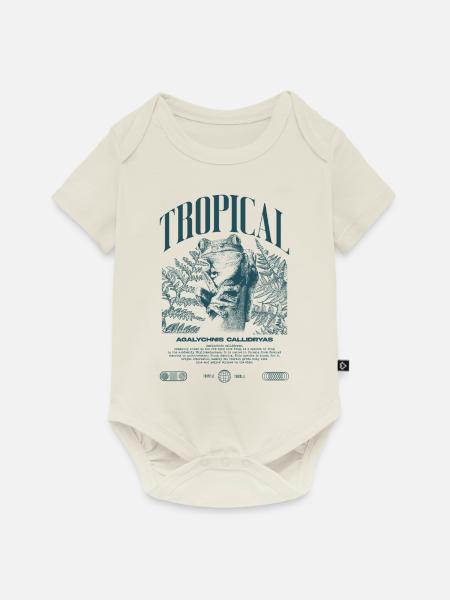 Rotäugiger Laubfrosch Regenwald Amphibie - Baby Premium Kurzarmbody - Naturweiß
