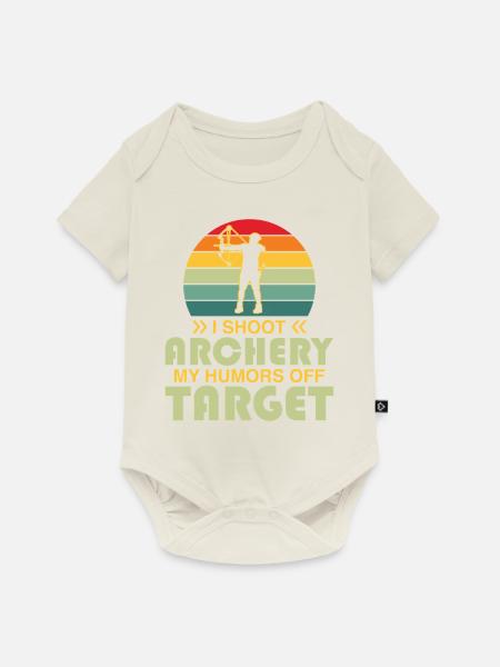 Bogenschießen Bogenschütze - Baby Premium Kurzarmbody - Naturweiß