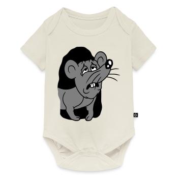 Mouse Hole Exhausted Work Get Up Tired Morning - Baby Premium short-sleeve bodysuit - off white - Front