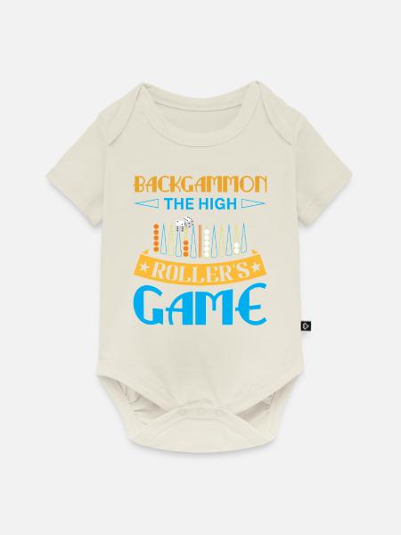 Backgammon Spiel - Baby Premium Kurzarmbody - Naturweiß