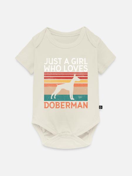 Doberman Gifts - Baby Premium Kurzarmbody - Naturweiß
