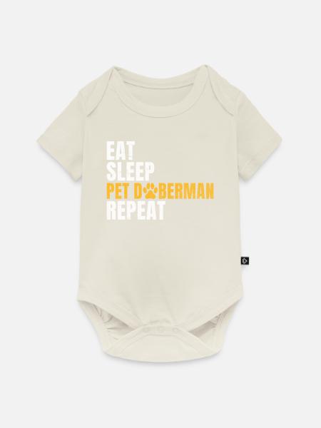 Doberman Gifts - Baby Premium Kurzarmbody - Naturweiß
