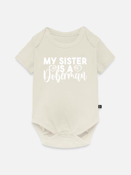 Doberman Gifts - Baby Premium Kurzarmbody - Naturweiß