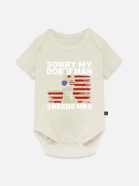 Doberman Gifts - Baby Premium Kurzarmbody - Naturweiß