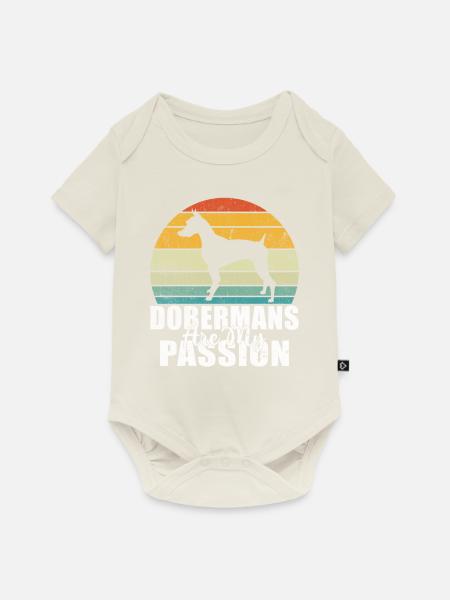 Doberman Gifts - Baby Premium Kurzarmbody - Naturweiß