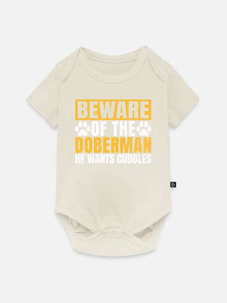 Doberman Gifts - Baby Premium Kurzarmbody - Naturweiß