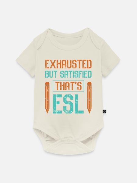 ESL-Lehrer ESL Unterricht - Baby Premium Kurzarmbody - Naturweiß
