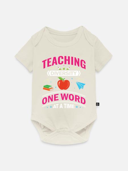 ESL-Lehrer ESL Unterricht - Baby Premium Kurzarmbody - Naturweiß